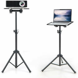 Costway - Trépied pour Projecteur à Hauteur Réglable 70-118,5CM, Support Videoprojecteur avec Plateau Inclinable pour Projecteur d'Ordinateur
