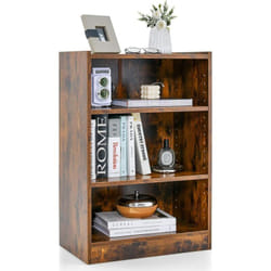 Costway - Bibliothèque, Étagère de Rangement Scandinave, Hauteurs Réglable 18 Positions, Dispositif Anti-Renversement,Meuble Cube pour Bureau, Salon,
