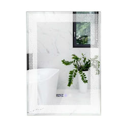Costway - Miroir Salle de Bain led à 3 Couleurs & Luminosité Réglable, Miroir Mural avec Fonction Mémoire et de Désembuage, Interrupteur Tactile et