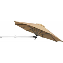 COSTWAY Parasol Mural en Aluminium Ø 250 CM, Parasol en Porte-à-Faux de Balcon avec Mât Réglable, Parasol Inclinable avec Tissu anti-UV et Évent,