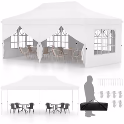 À propos de cet article 【Construction robuste et stable】La tente à auvent escamotable de 3 x 6 m est soutenue par un cadre en ...