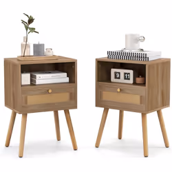À propos de cet article 【Style bohème】Plongez-vous dans le charme séduisant du style bohème avec nos 2 tables de nuit en roti ...