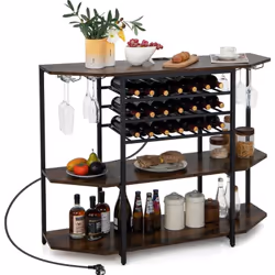 À propos de cet article 【Conception de stockage classifiée】Ce casier à vin est livré avec des porte-verres des deux côtés pou ...