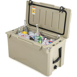 Costway - Glacière Isotherme Portable 47 l avec Bouchon de Vidange et Porte-gobelets, Glacière Rigide Étanche Rétention de Glace de 5 à 7 Jours pour