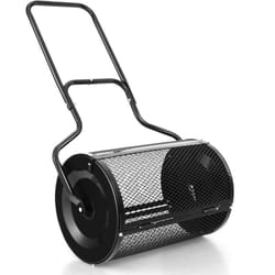 Costway - pandeur à Compost de 60 cm Rouleau en Treillis Métallique, Épandeur de Gazon avec Poignée en Forme de 'u' Loquets Latéraux, pour Entretien