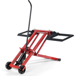 Costway - Cric lève Tracteur Tondeuse à Gazon Charge 227 kg, Dispositif de Levage à Rayon de Braquage Nul Hauteur Largeur Réglables Pliage à Plat,