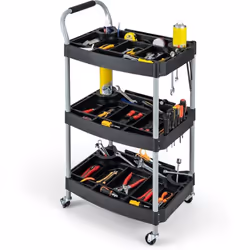Caractéristiques : Zone de stockage bien classée de chaque étagère pour un tri des outils à haute efficacité Structure à 3 ni ...