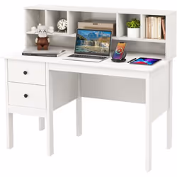 À propos de cet article 【Bureau avec rangement】Avec son plateau spacieux de 120 cm et ses 2 tiroirs de rangement, ce bureau v ...