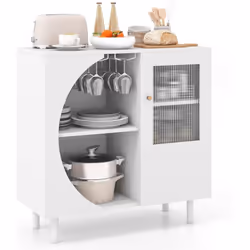 Attributs 【Espaces de rangement multiples】Ce buffet de cuisine utilise une combinaison de rangements ouverts et fermés pour d ...