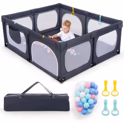 Caractéristiques: Parc amusant pour ramper, se tenir debout, marcher, jouer ou dormir Hauteur optimale de 69 cm empêche les e ...