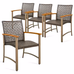 À propos de cet article 【Chaises Confortables et Solides】Dotées d'un siège ergonomique incurvé et d'accoudoirs en bois d'acac ...