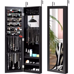 Caractéristiques: Espace de rangement suffisant pour garder tous vos bijoux et cosmétiques en ordre MDF et verre de qualité s ...