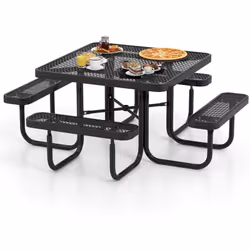 Caractéristiques : Le cadre en métal enduit est antirouille et imperméable pour une utilisation durable 4 bancs offrent un es ...