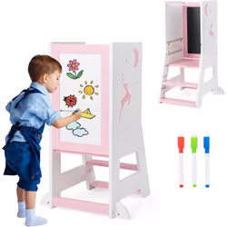 Caractéristiques : Livré avec un tableau noir et un tableau blanc pour l'expression créative Offre trois hauteurs différentes ...