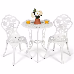 À propos de cet article 【Magnifique ensemble de bistrot antique】Cet ensemble de meubles de bistrot comprend deux chaises et u ...