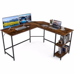 À propos de cet article 【Grand Bureau en Forme de L】Le bureau de 138 cm pour le bureau à domicile peut s'adapter dans n'impor ...