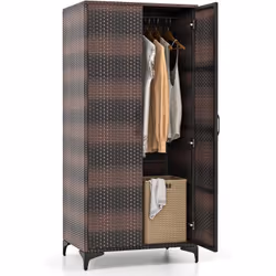 À propos de cet article 【Design Elégant en Osier】Embellissez votre espace avec cette armoire de rangement, fabriquée en rotin ...