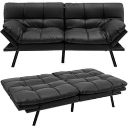 Costway - Canapé-Lit Convertible 5 en 1 avec Dossier et Accoudoirs Réglables, Canapé Futon 3 Places en Mousse à Mémoire, Pieds Métalliques, pour