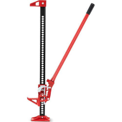 Costway - Cric Tout-Terrain à Cliquet 4x4 de 112 cm Charge 3000KG, Cric Agricole Robuste à Levage Elevé Hauteur de Levage Réglable de 15-112 cm, Rouge
