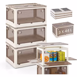 À propos de cet article 【Grande Boîte de Rangement】3 bacs plastiques avec couvercle offrent suffisamment d'espace pour organi ...