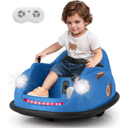 Costway - 12V Auto Tamponneuse Électrique Enfants avec Télécommande, Voiture Tournante Bébé 360°avec Lumières led & Musique, Démarrage Lent, Charge