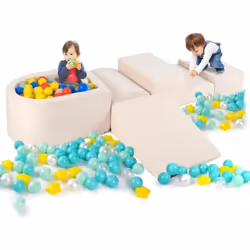 À propos de cet article 【5 Pièces Blocs d'Escalade】L'aire de jeu en mousse se compose d’1 toboggan, 1 marche, 1 demi-lune, 1 ...