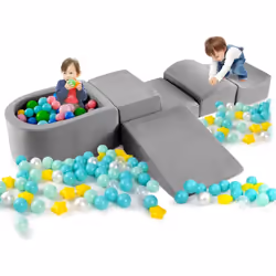 À propos de cet article 【5 Pièces Blocs d'Escalade】L'aire de jeu en mousse se compose d’1 toboggan, 1 marche, 1 demi-lune, 1  ...