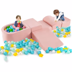 À propos de cet article 【5 Pièces Blocs d'Escalade】L'aire de jeu en mousse se compose d’1 toboggan, 1 marche, 1 demi-lune, 1  ...