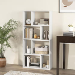 Costway - Bibliothèque Étagère à 8 Compartiments Ouvertes, Meuble de Rangement avec Kits Anti-basculement, Bibliothèque de Cloison pour Salon,