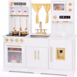 À propos de cet article 【Expérience de Cuisine Réelle】Cette cuisine enfant comprend une cafetière, un four à micro-ondes, un  ...