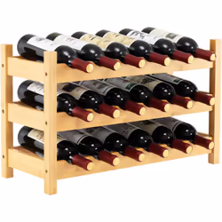 À propos de cet article 【Matériau en Bambou Sélectionné】Fabriqué à partir de bambou naturel, ce casier à vin est à la fois so ...