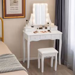 À propos de cet article 【Options d'éclairage diverses】Le miroir rectangulaire est décoré de 10 ampoules qui offrent 3 modes d ...