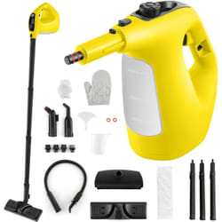 Costway - Nettoyeur Vapeur Portatif 1400W avec 14 Accessoires, Balai Vapeur Continue et Durée d'Utilisation Illimitée Réservoir d'Eau 400 ml, pour