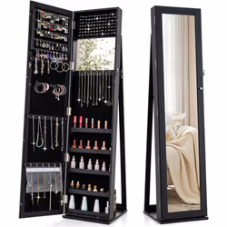 À propos de cet article 【Attribut:2-en-1 miroir et armoire à bijoux】 Cette armoire sert comme miroir et comme stockage de bij ...