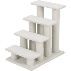 Costway - Arbre à Chat en Laine d'agneau, Centre d'Activités pour Chat en Forme d'Escalier, Arbre à Grimper pour Chat en 4 Etages, Charge 25kg, 61 x