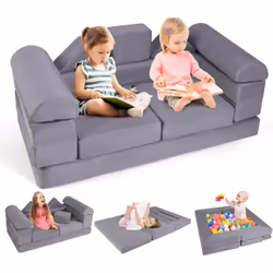 Caractéristiques : Plusieurs configurations pour un plaisir illimité des enfants Peut être converti en canapé pour enfants, c ...