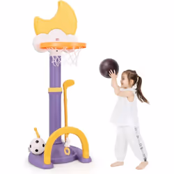 À propos de cet article 【4 en 1 Centre d'Activités Sportives】Ce panier de basket pour tout-petits propose quatre jeux populai ...