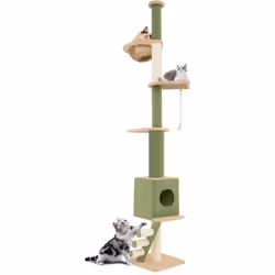 À propos de cet article 【Hauteur Réglable】L'arbre a chat plafond comprend 2 poteaux pour s'adapter à des hauteurs de plafond ...