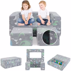 À propos de cet article 【Magie Modulaire】Notre canapé enfants se transforme sans effort en table, canapé-lit, théâtre de mari ...