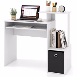 À propos de cet article 【Espace de Travail et de Rangement Spacieux】Notre petit bureau d'ordinateur dispose de deux surfaces  ...
