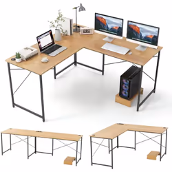À propos de cet article 【Conception de Mise en Page Adaptable】Notre bureau en forme de L réversible permet de passer facileme ...