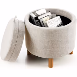 À propos de cet article 【Tabouret Largement Utilisé】Ce pouf rangement est un meuble polyvalent, répondant à vos besoins quoti ...