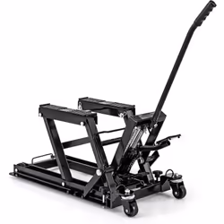 【Capacité elevée de 680 kg】Conçu avec un cadre en métal robuste, cet élévateur pour moto peut supporter jusqu'à 680 kg. Les p ...