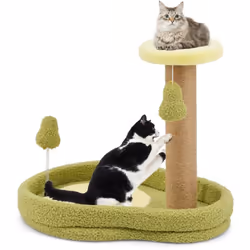 À propos de cet article 【Plateau Rond Confortable】La plateforme supérieure de cet arbre à chat est généreusement rembourrée p ...