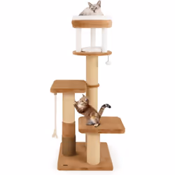 À propos de cet article 【Double Perchoir Luxueux】L'arbre à chat dispose d'un perchoir supérieur rembourré en mousse, offrant  ...