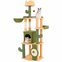 À propos de cet article 【Apparence Accrocheuse】Cet arbre à chat multi-niveaux possède des piliers de support conçus pour ress ...
