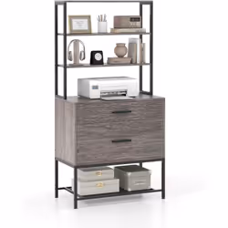 À propos de cet article 【Cassion Bureau avec Bibliothèque】Cette armoire de fichier dispose d'une bibliothèque à 3 niveaux, d' ...