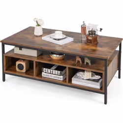 À propos de cet article 【Style Industriel】Le cadre métallique et le plateau avec grain de bois se marient parfaitement. Cette ...