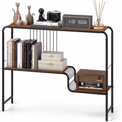 À propos de cet article 【Grand Espace de Rangement】La table console dispose d'un grand plateau complété par 2 étagères, une h ...