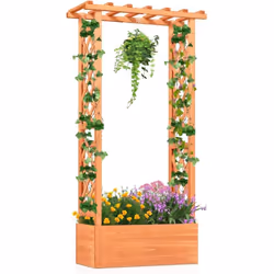 À propos de cet article 【Design polyvalent 2-en-1】La boîte de plantation en bois est équipée de 2 treillis, permettant de cul ...